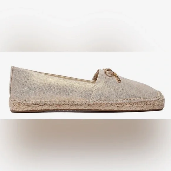 MICHAEL KORSNORI ESPADRILLE Metallic Linen Sz 7